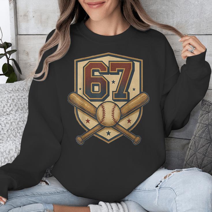 67 Baseball Meme Vintage Sports Crest Retro 67 Player Unisex Sweatshirt 67 Baseball Meme Vintage Sports Crest Retro 67 Player Unisex Sweatshirt