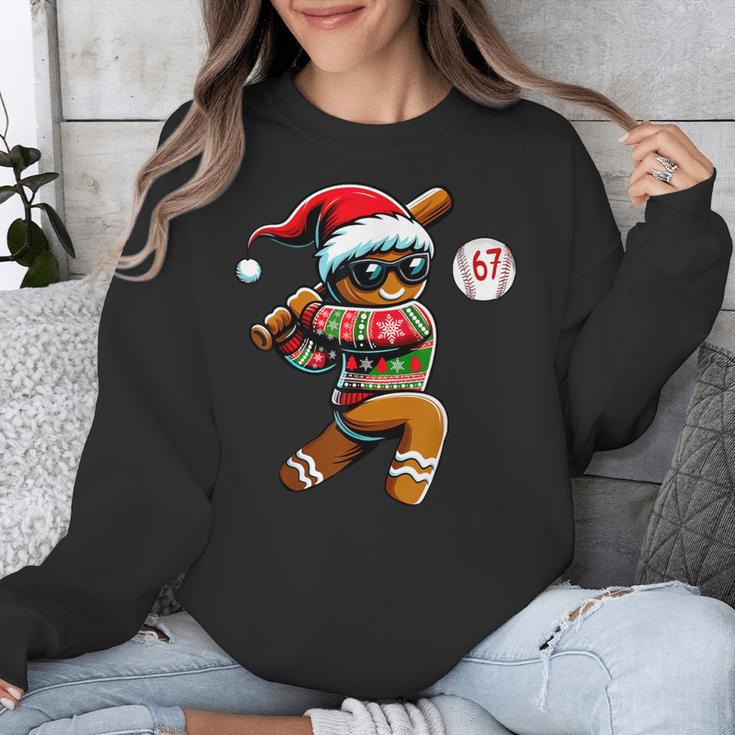 67 Gingerbread Man Playing Baseball Christmas 6 7 Meme Unisex Sweatshirt 67 Gingerbread Man Playing Baseball Christmas 6 7 Meme Unisex Sweatshirt