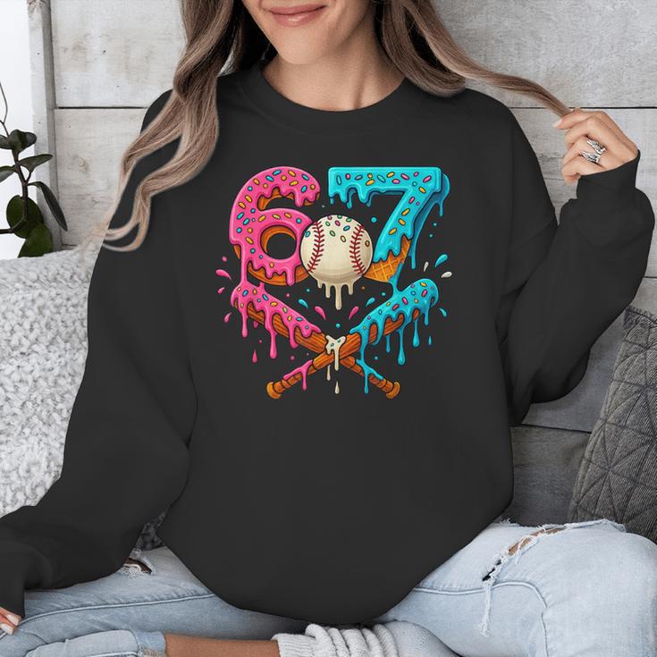 67 Ice Cream Drip Baseball Meme – Six Seven Gen Alpha Unisex Sweatshirt 67 Ice Cream Drip Baseball Meme – Six Seven Gen Alpha Unisex Sweatshirt