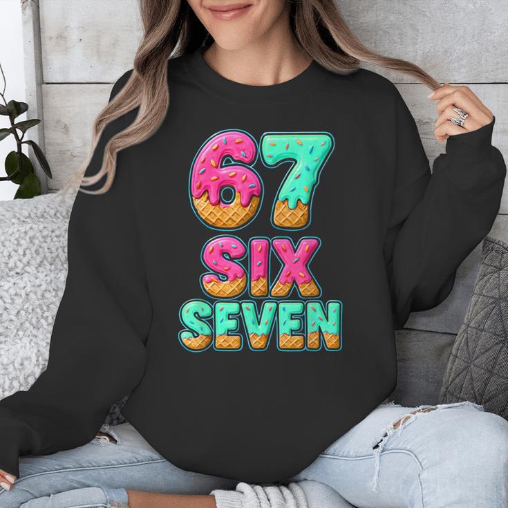 67 Ice Cream Drip Baseball Six Seven 6-7 Meme Teen Boy Unisex Sweatshirt 67 Ice Cream Drip Baseball Six Seven 6-7 Meme Teen Boy Unisex Sweatshirt