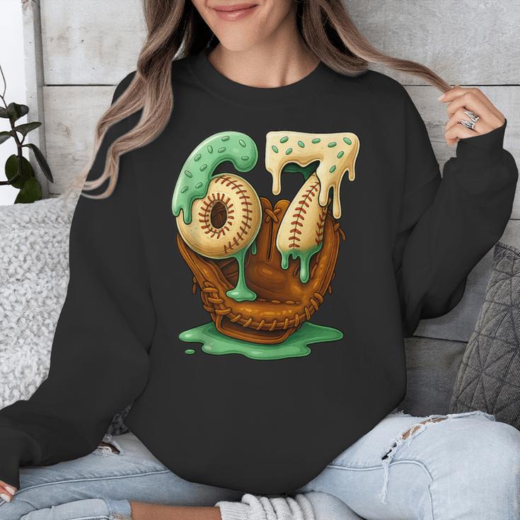 67 Ice Cream Drip Six Seven Baseball Unisex Sweatshirt 67 Ice Cream Drip Six Seven Baseball Unisex Sweatshirt