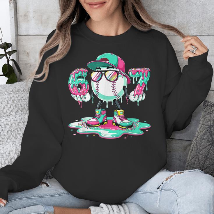 67 Meme Six Seven 6 7 Meme Baseball Ice Cream Drip Unisex Sweatshirt 67 Meme Six Seven 6 7 Meme Baseball Ice Cream Drip Unisex Sweatshirt