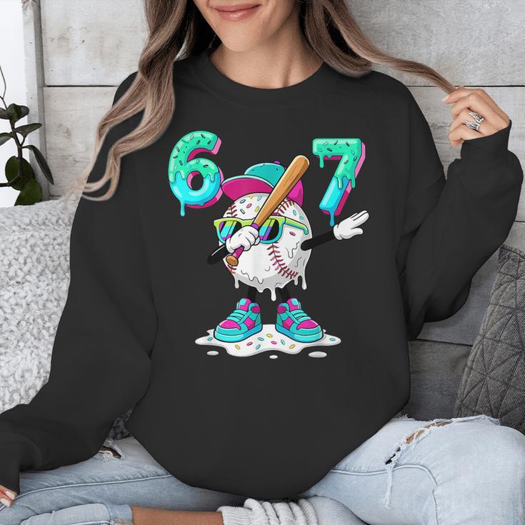 67 Meme Six Seven 6 7 Meme Dab Baseball Ice Cream Drip Unisex Sweatshirt 67 Meme Six Seven 6 7 Meme Dab Baseball Ice Cream Drip Unisex Sweatshirt