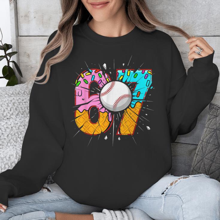 67 Six Seven 6 7 Boys 67 Baseball Ice Cream Drip 6 7 Unisex Sweatshirt 67 Six Seven 6 7 Boys 67 Baseball Ice Cream Drip 6 7 Unisex Sweatshirt