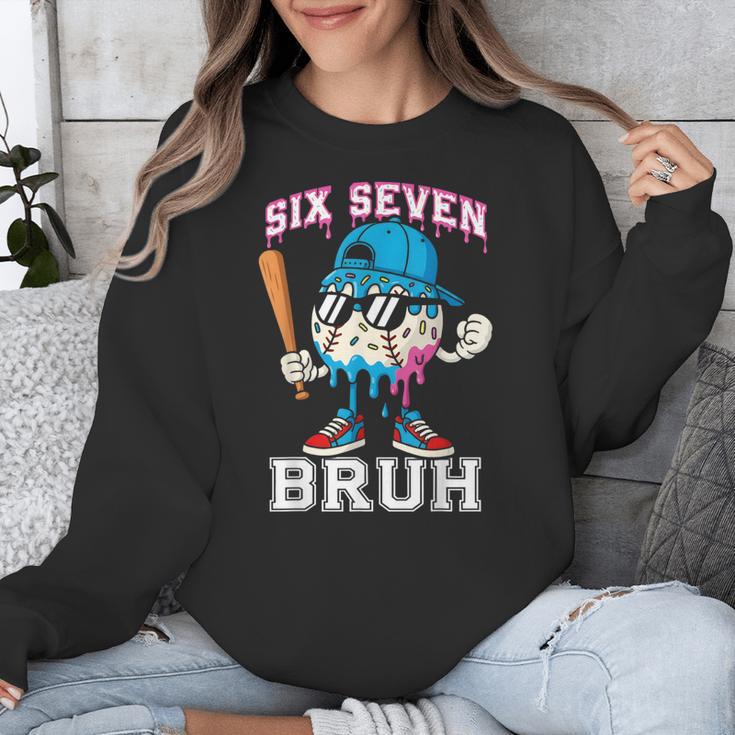 67 Six Seven Baseball Ice Cream Drip Number 67 Player Unisex Sweatshirt
