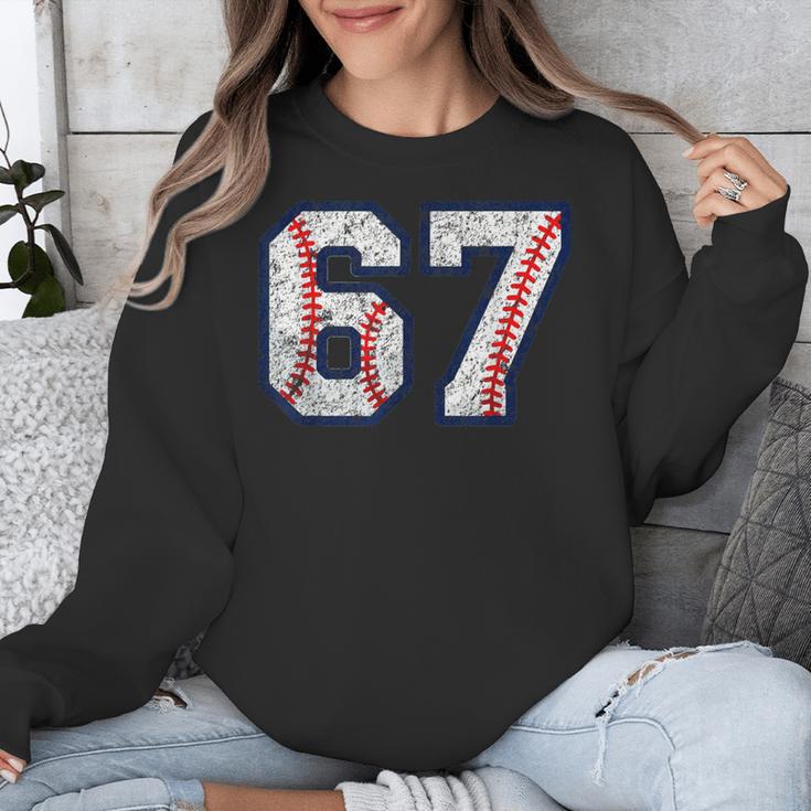 67 Sports Meme – Baseball Number 6 7 Unisex Sweatshirt