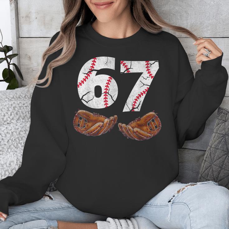 67 Trend Baseball Six Seven Number For Boys Men Unisex Sweatshirt