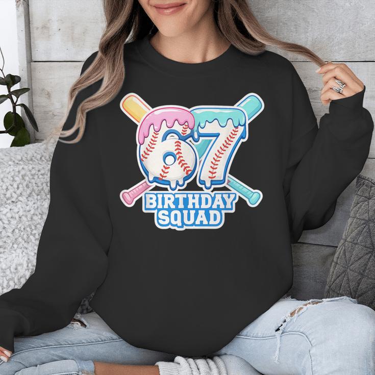 67th Birthday Squad Baseball Ice Cream Drip Birthday Squad Unisex Sweatshirt 67th Birthday Squad Baseball Ice Cream Drip Birthday Squad Unisex Sweatshirt