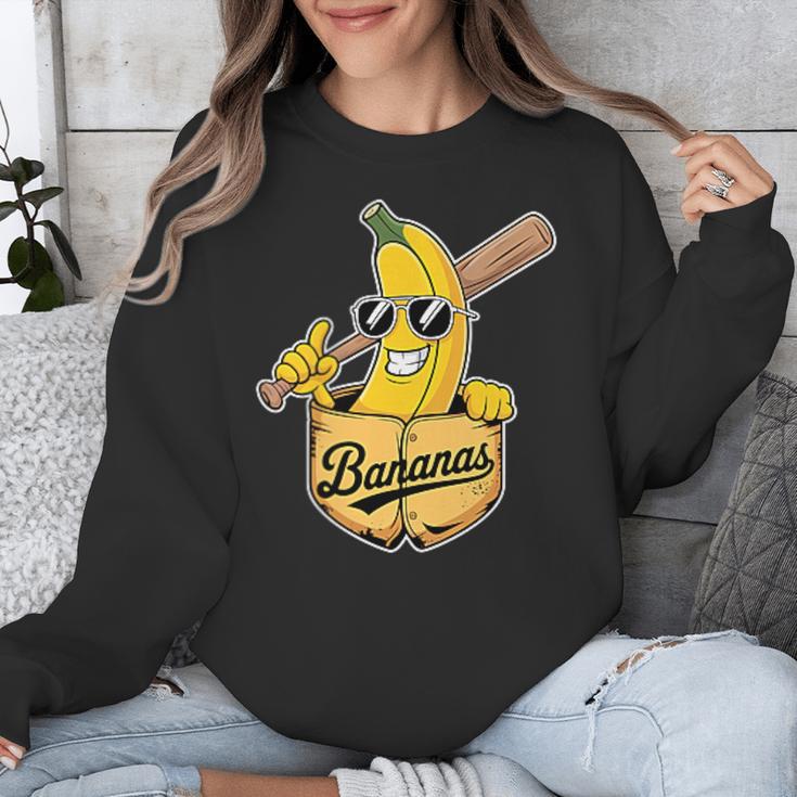 Banana Baseball Fruit Unisex Sweatshirt Banana Baseball Fruit Unisex Sweatshirt