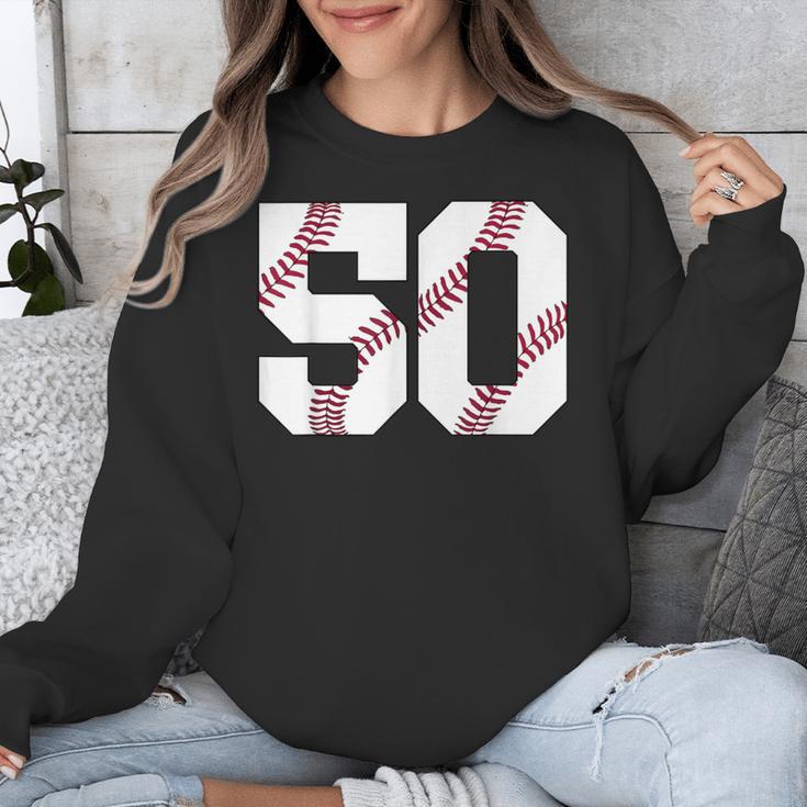 Baseball 1976 50th Birthday Vintage 50 Years Old Retro Unisex Sweatshirt