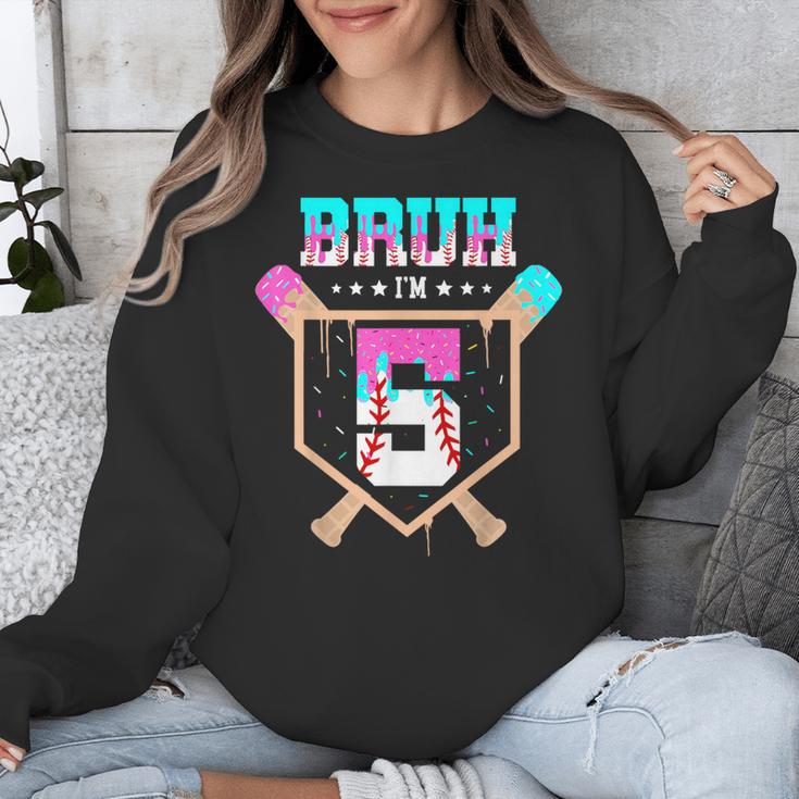 Baseball 5 Year Old Ice Cream Drip 5th Birthday Boys Player Unisex Sweatshirt