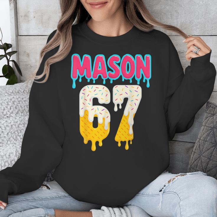 Baseball 6 7 Ice Cream Drip Number 67 Six Seven Meme Unisex Sweatshirt Baseball 6 7 Ice Cream Drip Number 67 Six Seven Meme Unisex Sweatshirt
