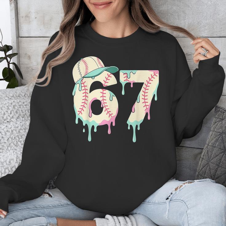 Baseball 67 Drip Six Seven Baseball Dripping Boys Kids Unisex Sweatshirt