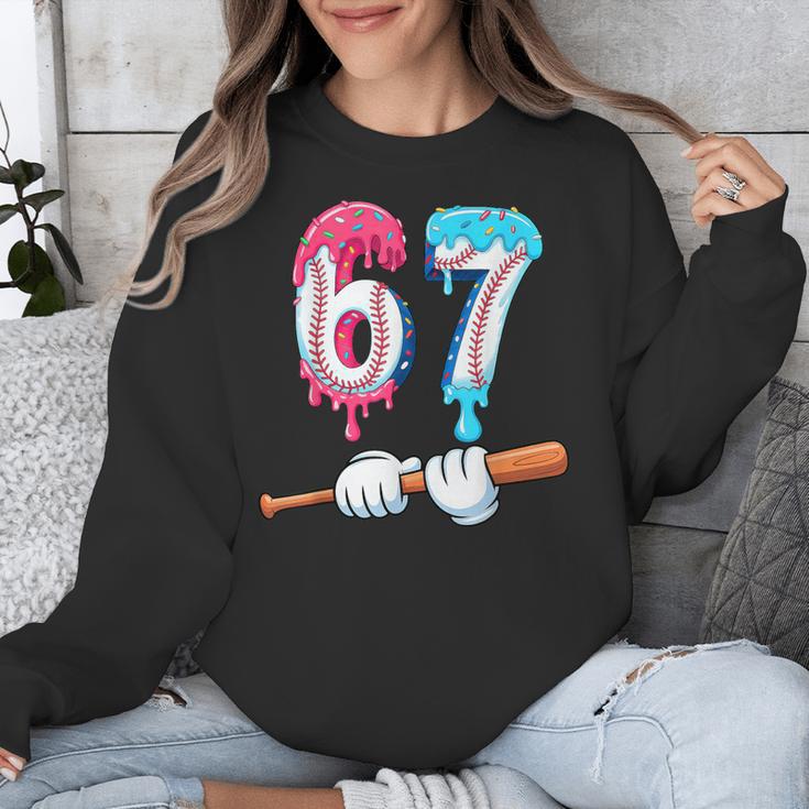Baseball 67 Ice Cream Drip Six Seven Boys Unisex Sweatshirt Baseball 67 Ice Cream Drip Six Seven Boys Unisex Sweatshirt