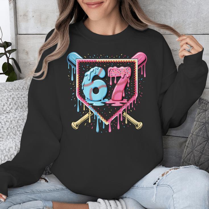 Baseball 67 Ice Cream Drip Six Seven Meme Boy Girl Kid Unisex Sweatshirt Baseball 67 Ice Cream Drip Six Seven Meme Boy Girl Kid Unisex Sweatshirt