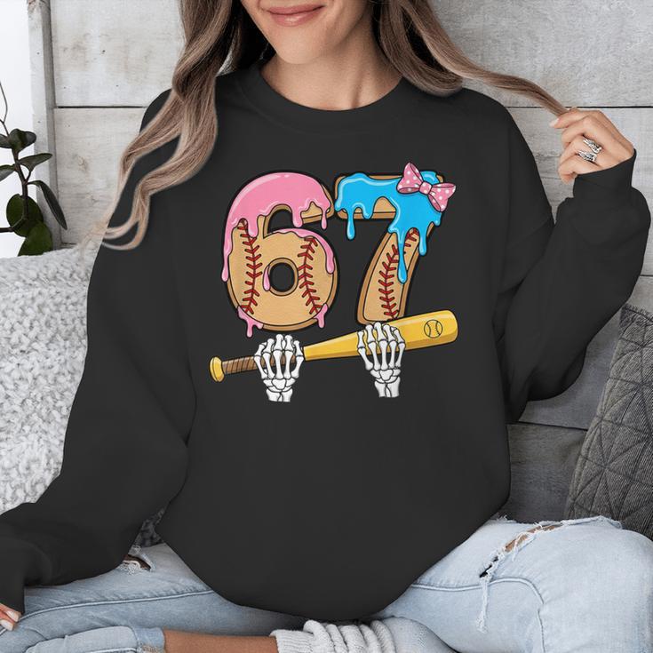 Baseball 67 Ice Cream Drip Skeleton Six Seven Boys Meme Unisex Sweatshirt Baseball 67 Ice Cream Drip Skeleton Six Seven Boys Meme Unisex Sweatshirt