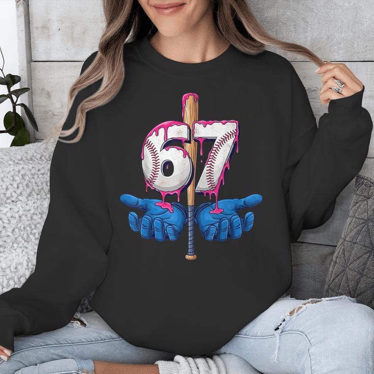 Baseball 67 Six Seven Gen Alpha Meme Drip Unisex Sweatshirt Baseball 67 Six Seven Gen Alpha Meme Drip Unisex Sweatshirt