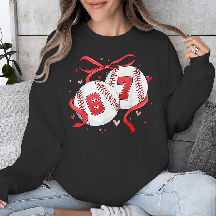 Baseball 67 Six Seven Gen Alpha Meme Valentine's Day Unisex Sweatshirt Baseball 67 Six Seven Gen Alpha Meme Valentine's Day Unisex Sweatshirt