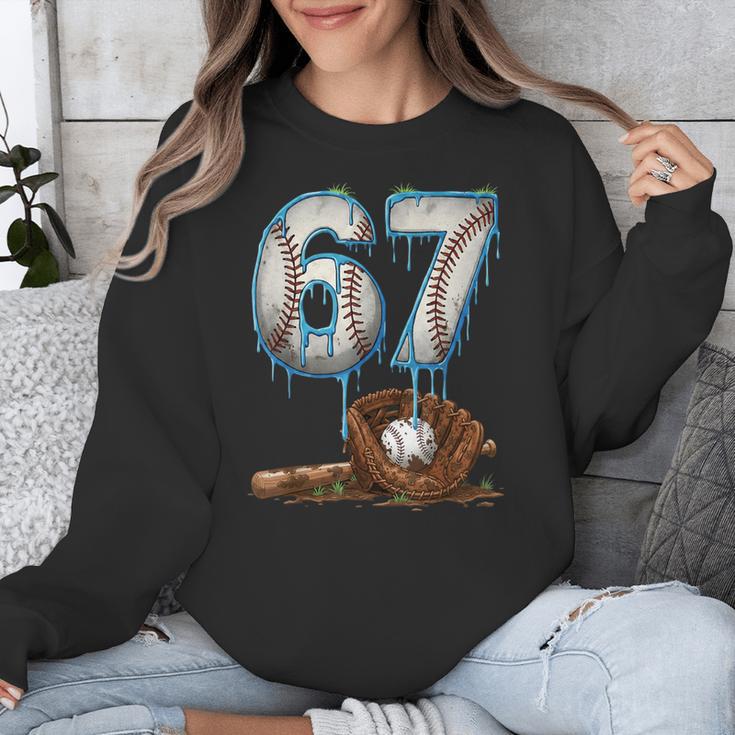 Baseball 67 Six Seven Meme 6-7 Drip Baseball Boys Men Unisex Sweatshirt Baseball 67 Six Seven Meme 6-7 Drip Baseball Boys Men Unisex Sweatshirt