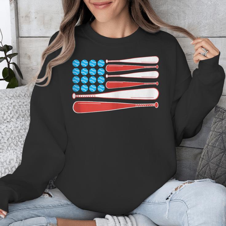 Baseball American Flag Patriotic USA Pride Unisex Sweatshirt Baseball American Flag Patriotic USA Pride Unisex Sweatshirt