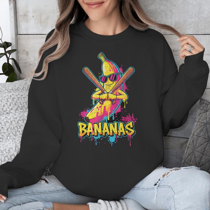 Baseball Banana Graffiti Urban For Kids Unisex Sweatshirt Baseball Banana Graffiti Urban For Kids Unisex Sweatshirt