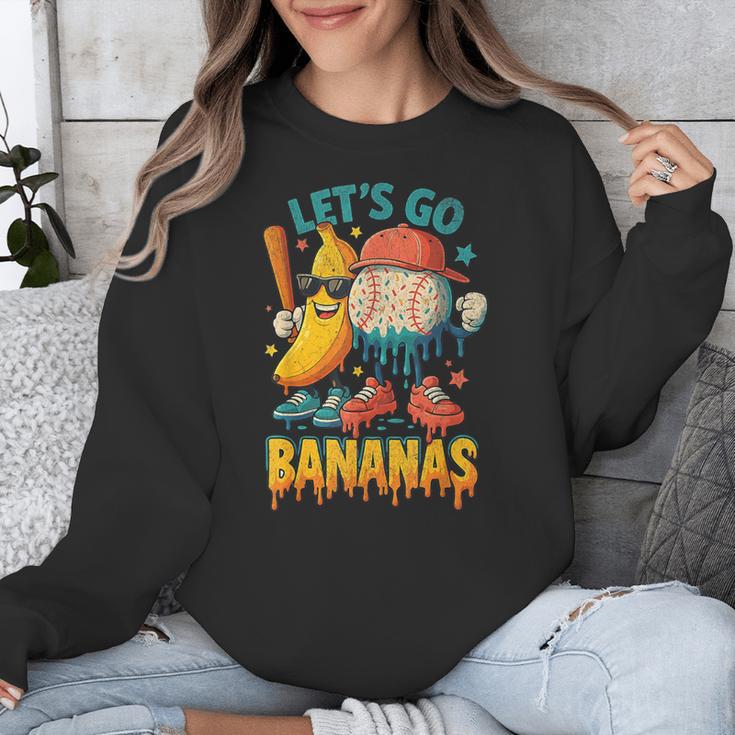 Baseball Banana Sports Drip Art For Kids Unisex Sweatshirt Baseball Banana Sports Drip Art For Kids Unisex Sweatshirt