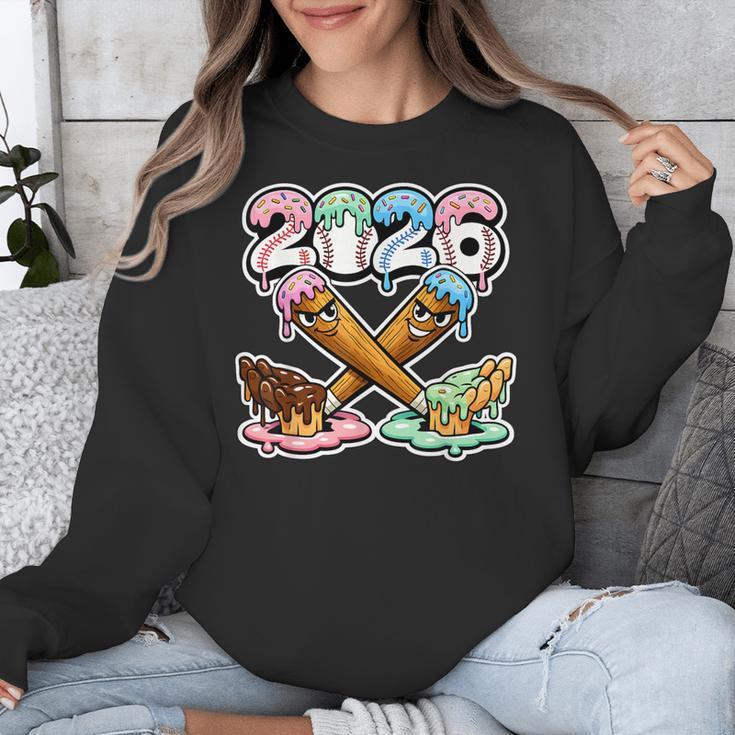 Baseball Bat 2026 Hands Drip Boys Ice Cream Dripping Youth Unisex Sweatshirt Baseball Bat 2026 Hands Drip Boys Ice Cream Dripping Youth Unisex Sweatshirt