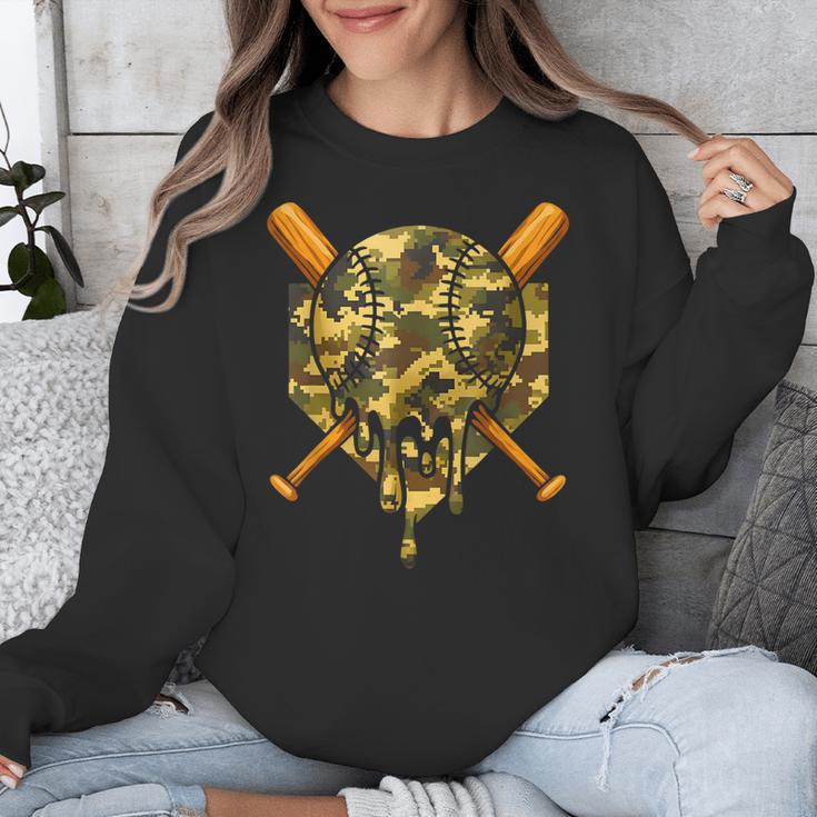 Baseball Camo Boys Ice Cream Youth Baseball Unisex Sweatshirt