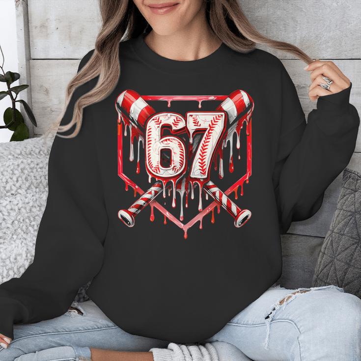Baseball Candy Cane Drip 6 7 Six Seven Meme Christmas Boys Unisex Sweatshirt Baseball Candy Cane Drip 6 7 Six Seven Meme Christmas Boys Unisex Sweatshirt