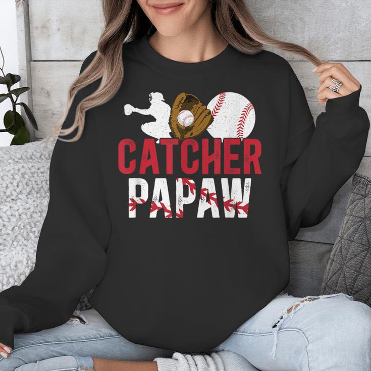Baseball Catcher Papaw Proud Papaw Of A Baseball Catcher Unisex Sweatshirt