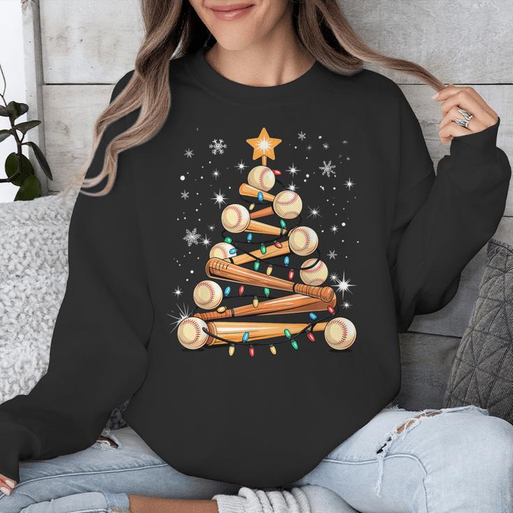 Baseball Christmas Tree Light Xmas Baseball Unisex Sweatshirt Baseball Christmas Tree Light Xmas Baseball Unisex Sweatshirt