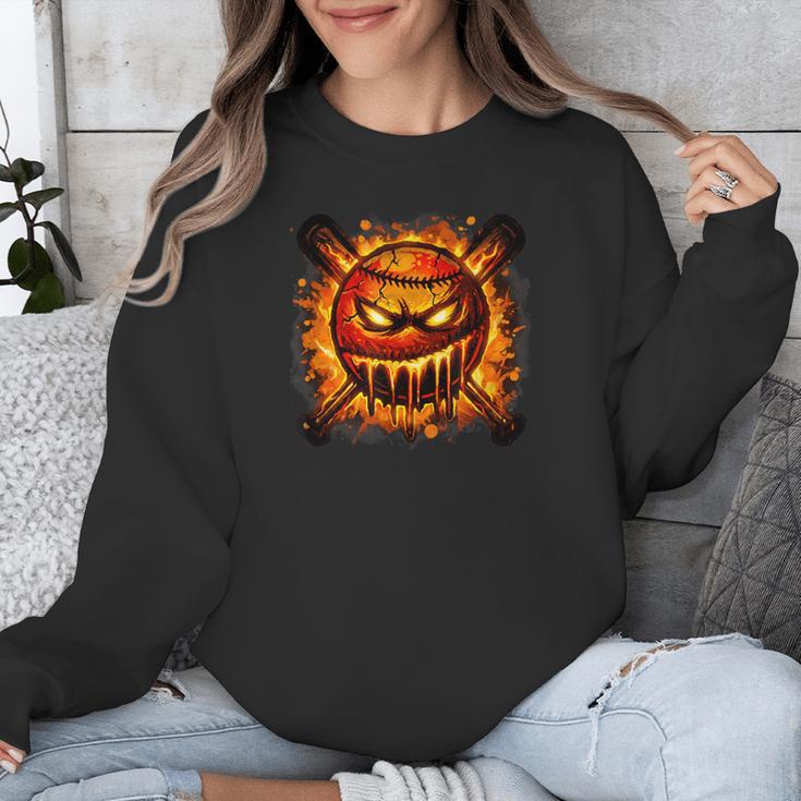 Baseball Drip Angry Lava Slime Ball Graphic Unisex Sweatshirt
