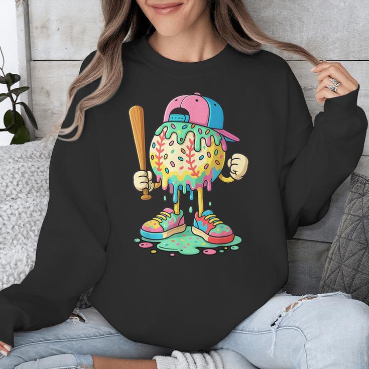 Baseball Drip For Boys Ice Cream Drip Baseball Sport Unisex Sweatshirt Baseball Drip For Boys Ice Cream Drip Baseball Sport Unisex Sweatshirt