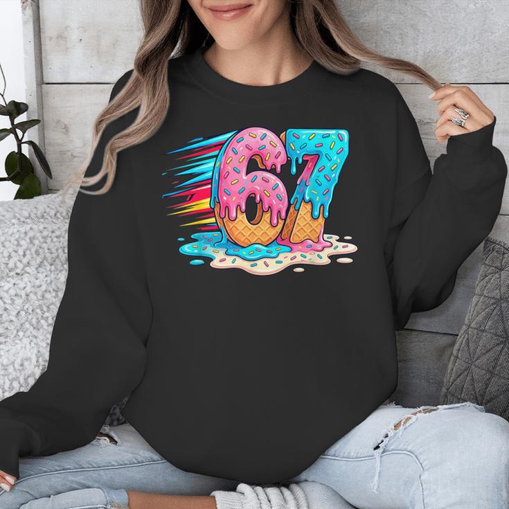 Baseball Drip Ice Cream 67 Graffiti Splash Melt Unisex Sweatshirt Baseball Drip Ice Cream 67 Graffiti Splash Melt Unisex Sweatshirt