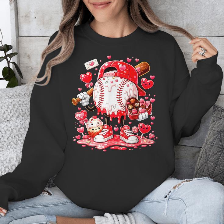 Baseball Drip Ice Cream Boys Kids Youth Valentines Unisex Sweatshirt