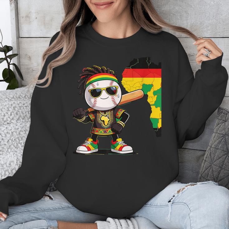 Baseball Drip Ice Cream Boys Youth Kids History Month Unisex Sweatshirt