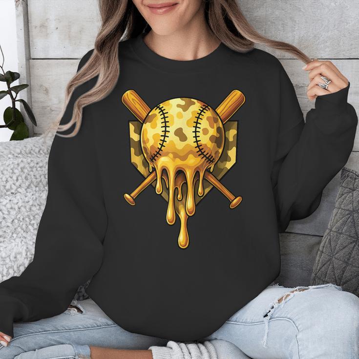 Baseball Drip Ice Cream Camo Cool Unisex Sweatshirt Baseball Drip Ice Cream Camo Cool Unisex Sweatshirt
