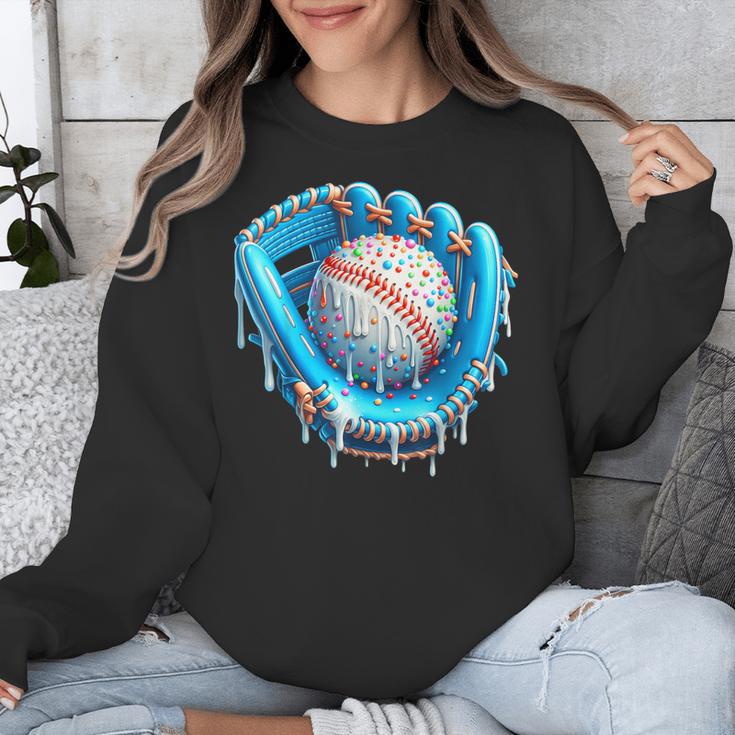 Baseball Drip Ice Cream Glove With Sprinkles Ball Boys Youth Unisex Sweatshirt Baseball Drip Ice Cream Glove With Sprinkles Ball Boys Youth Unisex Sweatshirt