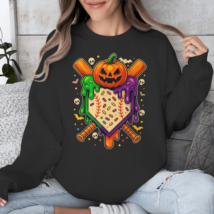 Baseball Drip Ice Cream Drip Halloween Baseball Lovers Unisex Sweatshirt Baseball Drip Ice Cream Drip Halloween Baseball Lovers Unisex Sweatshirt