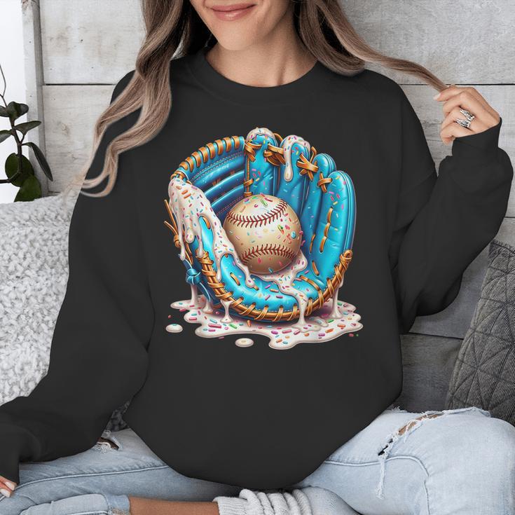 Baseball Drip Ice Cream Sprinkless Glove Boy Kid Unisex Sweatshirt