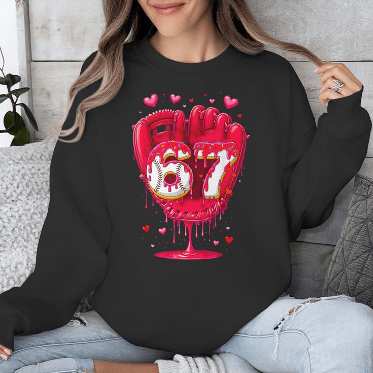 Baseball Drip Ice Cream Valentine Youth Boys Girls Sport Unisex Sweatshirt