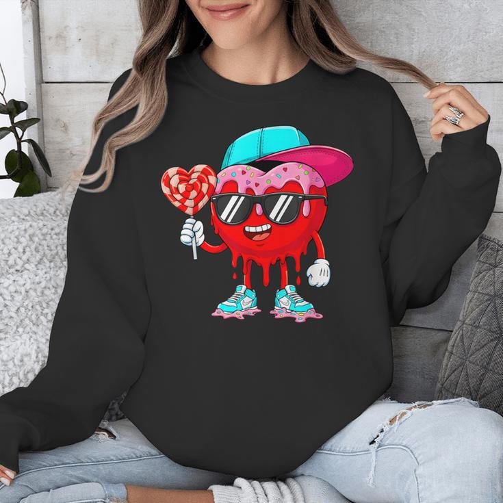 Baseball Drip Ice Cream Valentines Day Baseball Sport Boys Unisex Sweatshirt