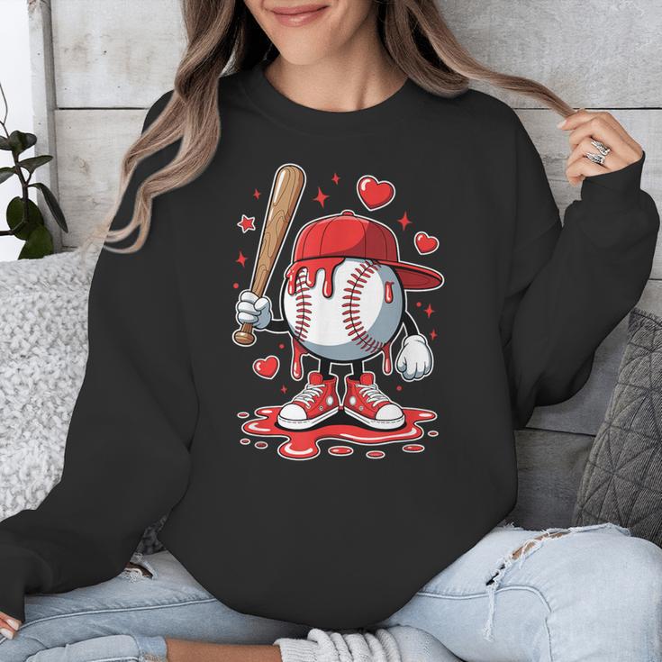 Baseball Drip Icecream Apparel Youth Boy Valentine Unisex Sweatshirt