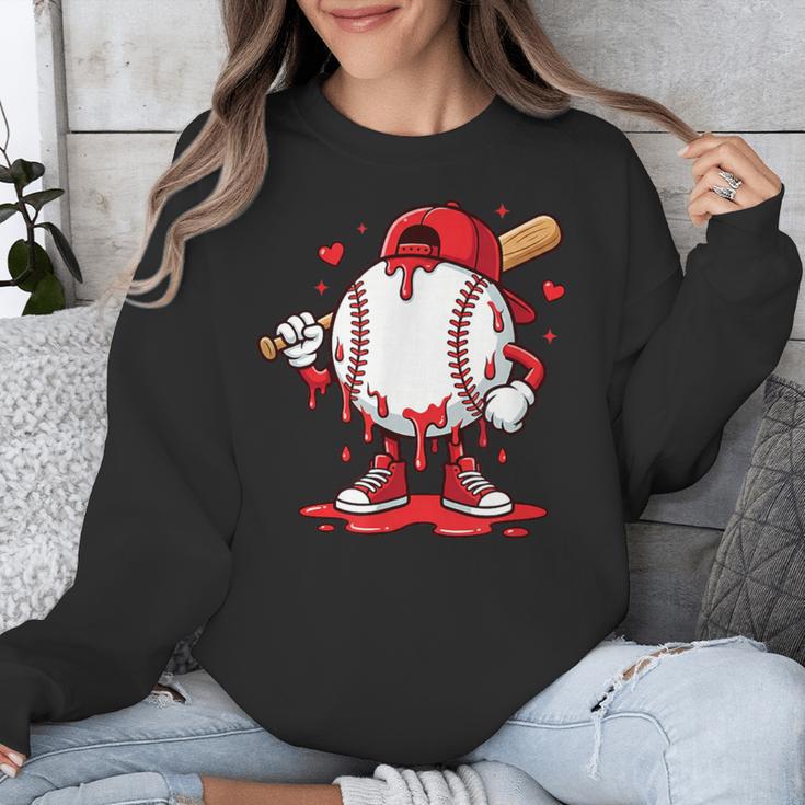 Baseball Drip Icecream Men Boy Valentine Unisex Sweatshirt Baseball Drip Icecream Men Boy Valentine Unisex Sweatshirt