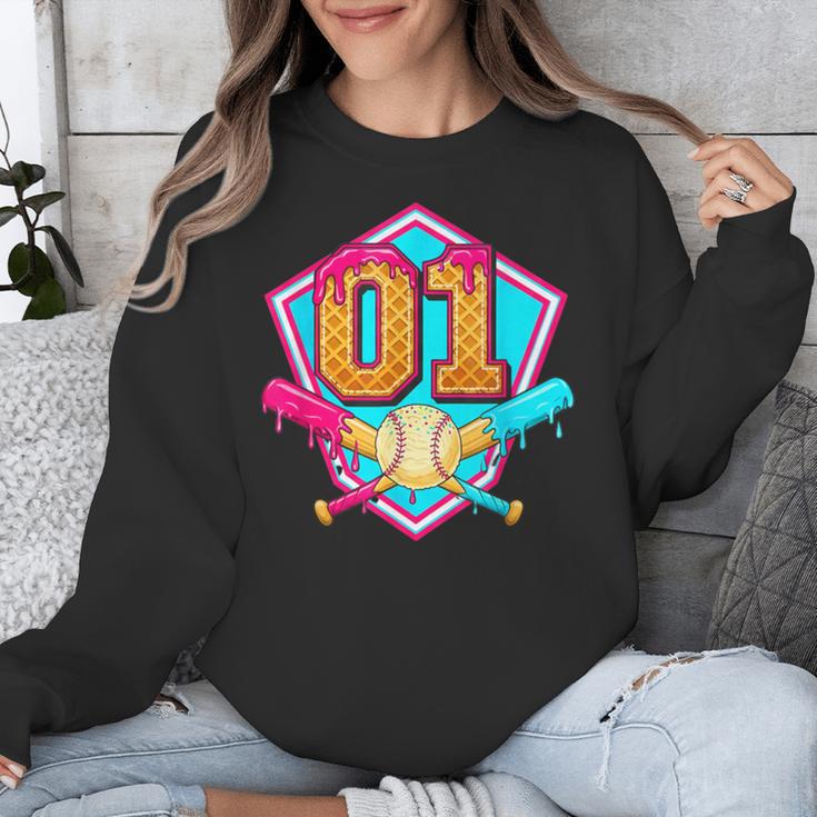 Baseball Drip Jersey Number 1 For Players & 1th Birthday Unisex Sweatshirt