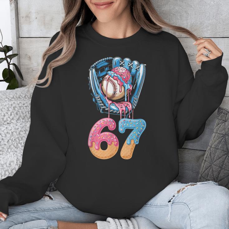 Baseball Drip Number 67 Player 67th Birthday Ice Cream 67 Unisex Sweatshirt Baseball Drip Number 67 Player 67th Birthday Ice Cream 67 Unisex Sweatshirt