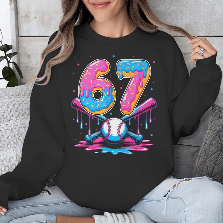 Baseball Drip Number 67 Player 67Th Birthday Baseball Meme Unisex Sweatshirt