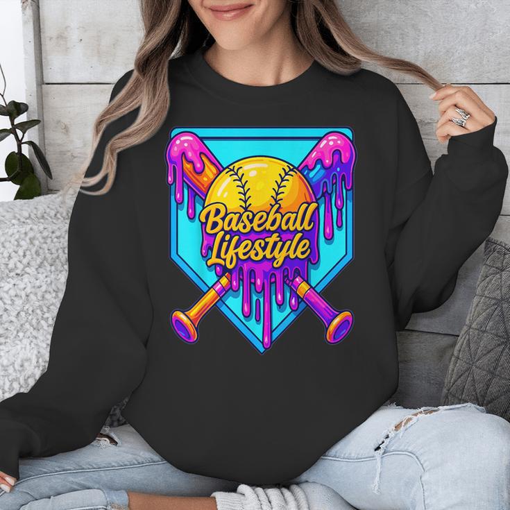 Baseball Drip Outfit Boys Ice Cream Drip Baseball Lifestyle Unisex Sweatshirt