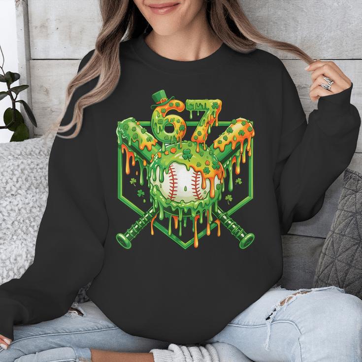 Baseball Drip St Patricks Day Boys Baseball St Patricks Day Unisex Sweatshirt