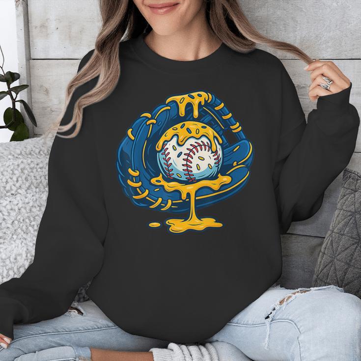 Baseball Drip Team For Boys Ice Cream Cool Unisex Sweatshirt